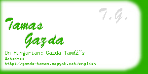 tamas gazda business card
